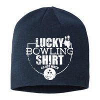 Lucky Bowling Do Not Wash Funny Quote For Bowlers Sustainable Beanie