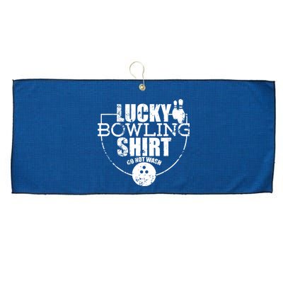 Lucky Bowling Do Not Wash Funny Quote For Bowlers Large Microfiber Waffle Golf Towel