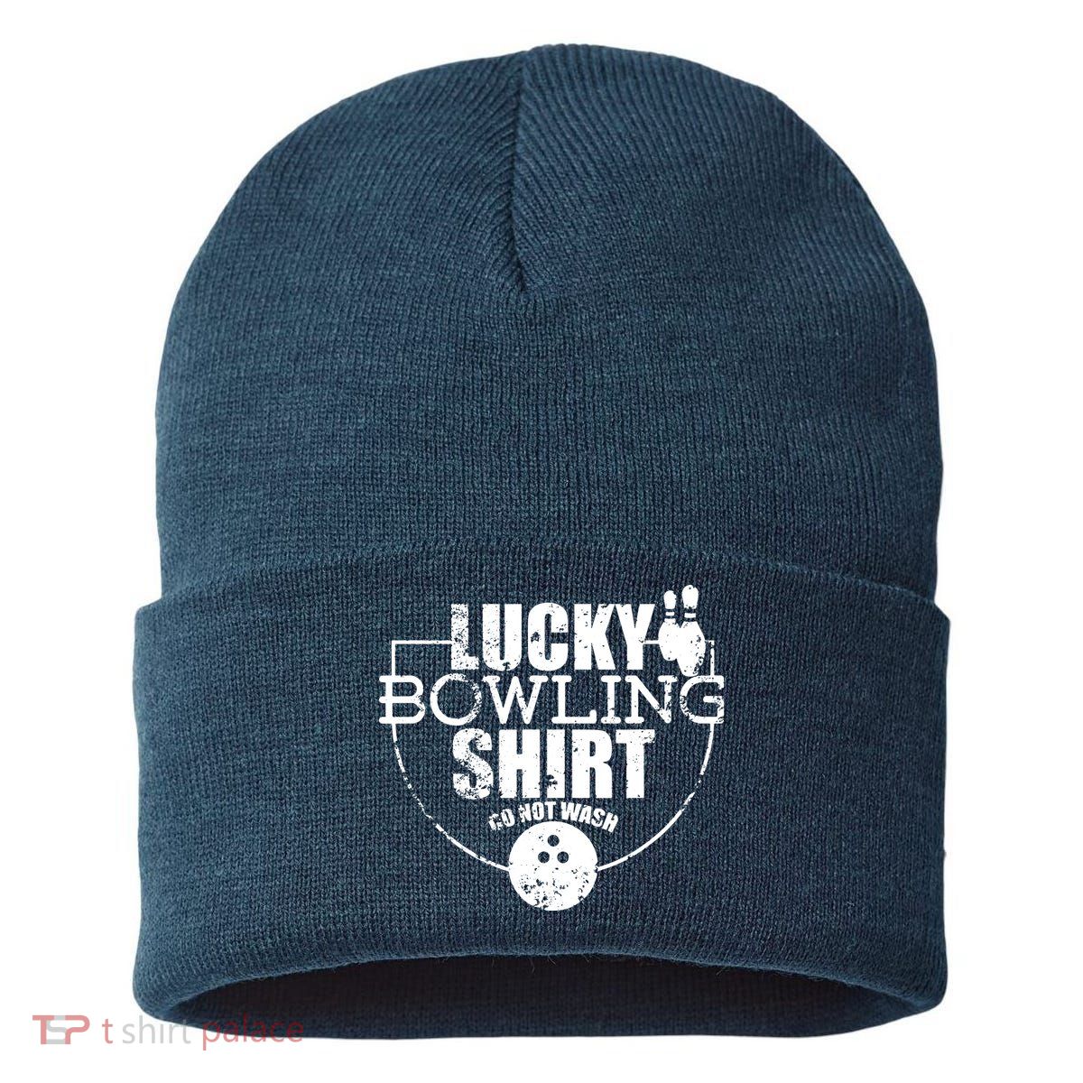 Lucky Bowling Do Not Wash Funny Quote For Bowlers Sustainable Knit Beanie