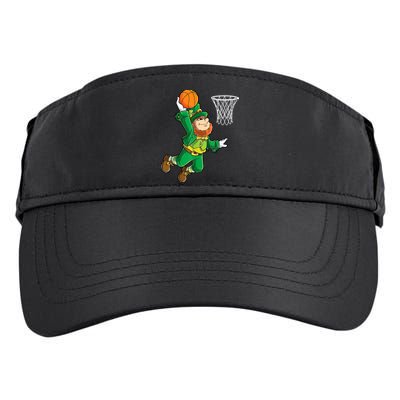 Leprechaun Basketball Dunk St Patricks Day Boys M.e.n Sports Adult Drive Performance Visor