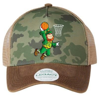 Leprechaun Basketball Dunk St Patricks Day Sports Legacy Tie Dye Trucker Hat