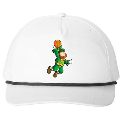 Leprechaun Basketball Dunk St Patricks Day Sports Snapback Five-Panel Rope Hat