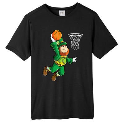 Leprechaun Basketball Dunk St Patricks Day Sports Tall Fusion ChromaSoft Performance T-Shirt