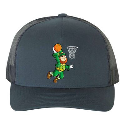 Leprechaun Basketball Dunk St Patricks Day Sports Yupoong Adult 5-Panel Trucker Hat