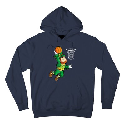 Leprechaun Basketball Dunk St Patricks Day Sports Hoodie