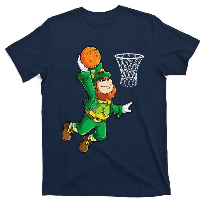 Leprechaun Basketball Dunk St Patricks Day Sports T-Shirt