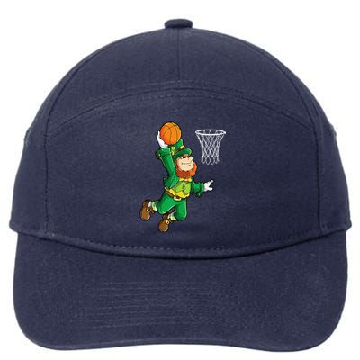 Leprechaun Basketball Dunk St Patricks Day Sports 7-Panel Snapback Hat