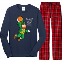 Leprechaun Basketball Dunk St Patricks Day Sports Long Sleeve Pajama Set