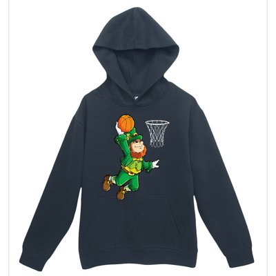 Leprechaun Basketball Dunk St Patricks Day Sports Urban Pullover Hoodie