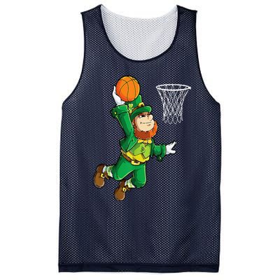 Leprechaun Basketball Dunk St Patricks Day Sports Mesh Reversible Basketball Jersey Tank