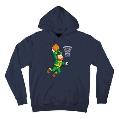 Leprechaun Basketball Dunk St Patricks Day Sports Tall Hoodie