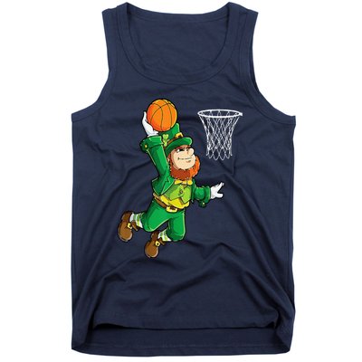 Leprechaun Basketball Dunk St Patricks Day Sports Tank Top