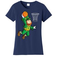 Leprechaun Basketball Dunk St Patricks Day Sports Women's T-Shirt