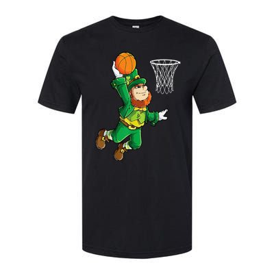 Leprechaun Basketball Dunk St Patricks Day Sports Softstyle CVC T-Shirt