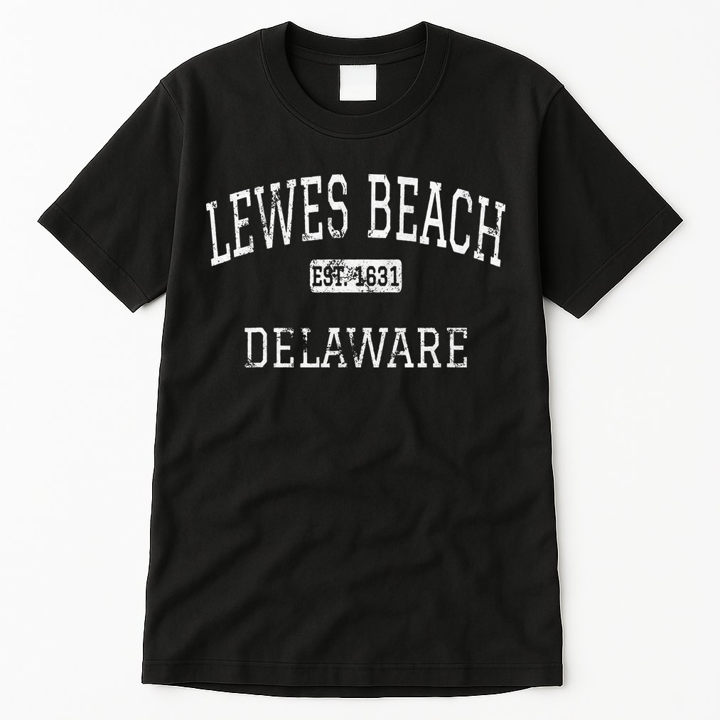 Lewes Beach Delaware De Vintage Tall T-Shirt