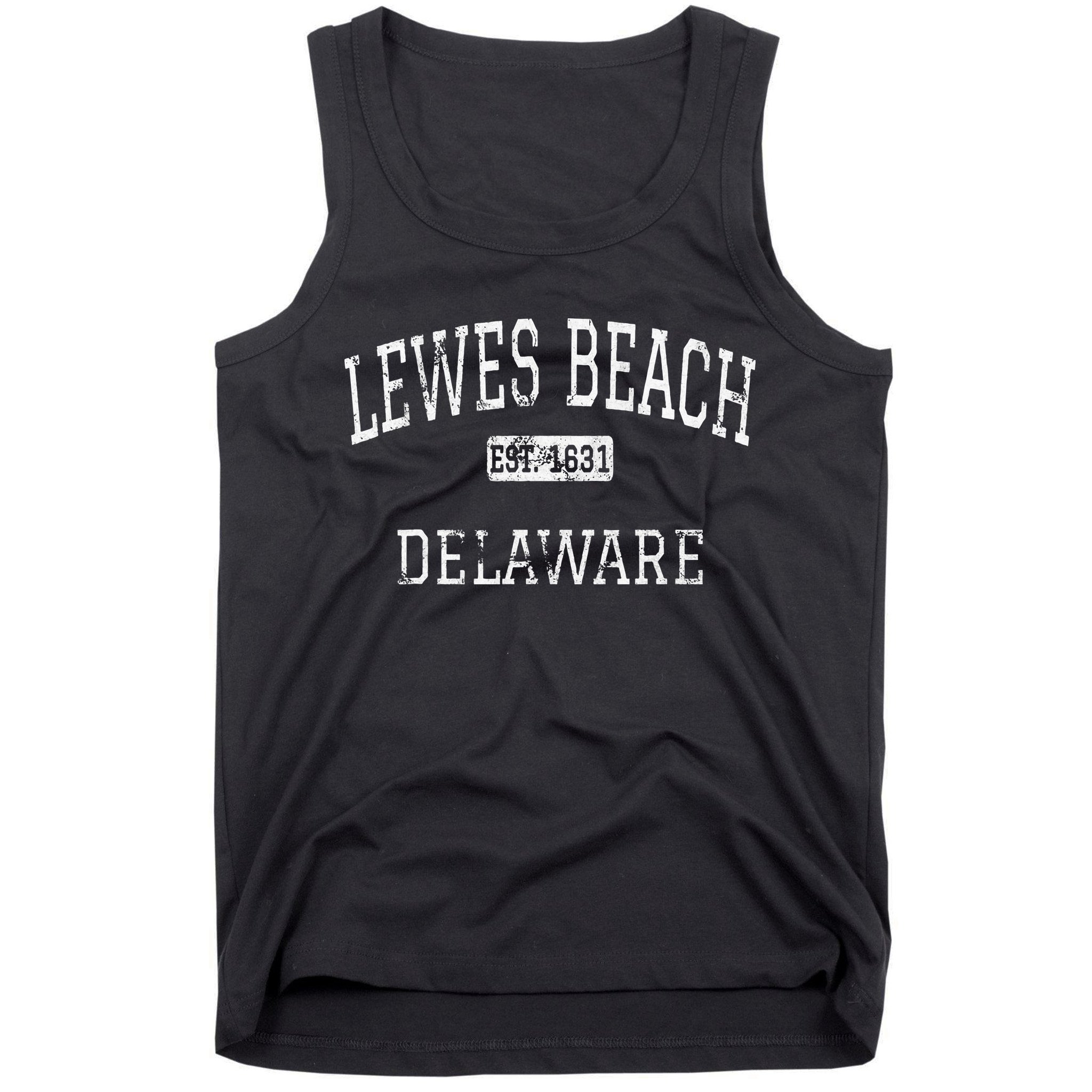 Lewes Beach Delaware De Vintage Tank Top
