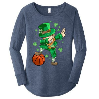 Leprechaun Basketball Dab St Patrick's Day Dabbing Funny Gift Women's Perfect Tri Tunic Long Sleeve Shirt