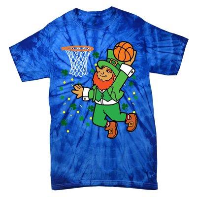 Leprechaun Basketball Dunk Saint Patrick's Day Gift Tie-Dye T-Shirt