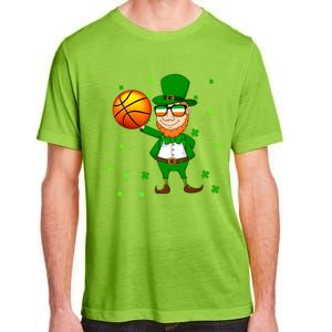 Leprechaun Basketball Dunk St Patricks Day Sports Meaningful Gift Adult ChromaSoft Performance T-Shirt