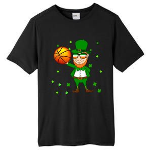 Leprechaun Basketball Dunk St Patricks Day Sports Meaningful Gift Tall Fusion ChromaSoft Performance T-Shirt