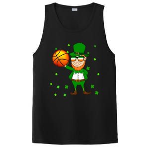 Leprechaun Basketball Dunk St Patricks Day Sports Meaningful Gift PosiCharge Competitor Tank