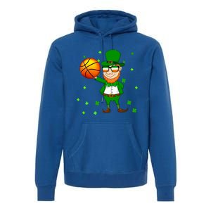 Leprechaun Basketball Dunk St Patricks Day Sports Meaningful Gift Premium Hoodie