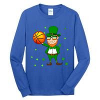 Leprechaun Basketball Dunk St Patricks Day Sports Meaningful Gift Tall Long Sleeve T-Shirt