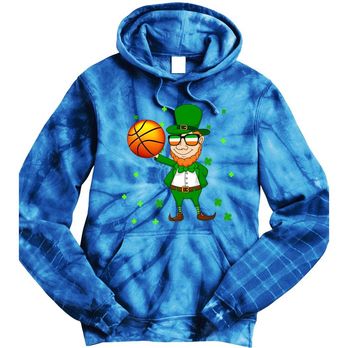 Leprechaun Basketball Dunk St Patricks Day Sports Meaningful Gift Tie Dye Hoodie