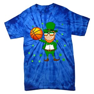 Leprechaun Basketball Dunk St Patricks Day Sports Meaningful Gift Tie-Dye T-Shirt