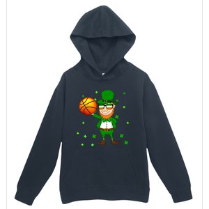 Leprechaun Basketball Dunk St Patricks Day Sports Meaningful Gift Urban Pullover Hoodie