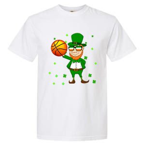 Leprechaun Basketball Dunk St Patricks Day Sports Meaningful Gift Garment-Dyed Heavyweight T-Shirt