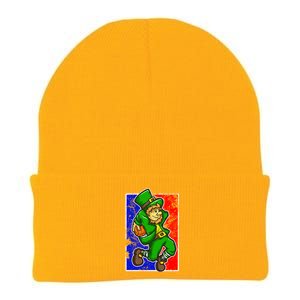 Leprechaun Basketball Dunk St Patricks Day Sports Gift Knit Cap Winter Beanie