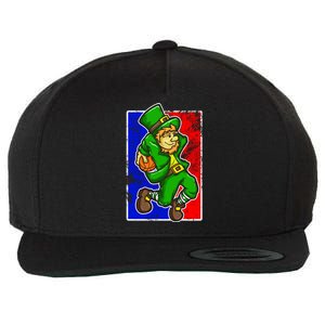 Leprechaun Basketball Dunk St Patricks Day Sports Gift Wool Snapback Cap