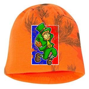 Leprechaun Basketball Dunk St Patricks Day Sports Gift Kati - Camo Knit Beanie