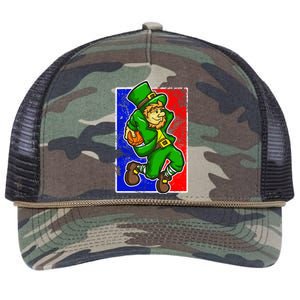 Leprechaun Basketball Dunk St Patricks Day Sports Gift Retro Rope Trucker Hat Cap