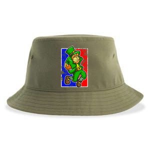 Leprechaun Basketball Dunk St Patricks Day Sports Gift Sustainable Bucket Hat