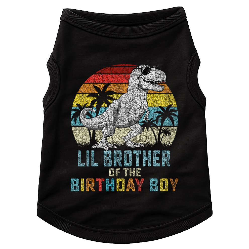 Lil Brother Dinosaur Of The Birthday Matching Family Doggie Tank