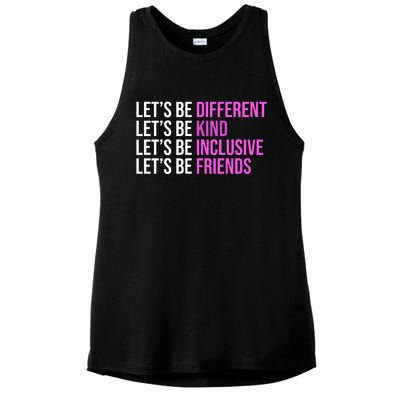 Let's Be Different Kind Inclusive Friends Ladies PosiCharge Tri-Blend Wicking Tank