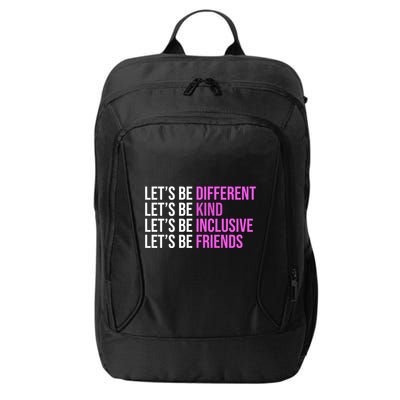 Let's Be Different Kind Inclusive Friends City Backpack