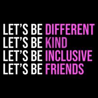 Let's Be Different Kind Inclusive Friends Drawstring Bag