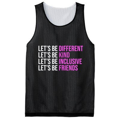 Let's Be Different Kind Inclusive Friends Mesh Reversible Basketball Jersey Tank