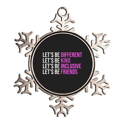 Let's Be Different Kind Inclusive Friends Metallic Star Ornament