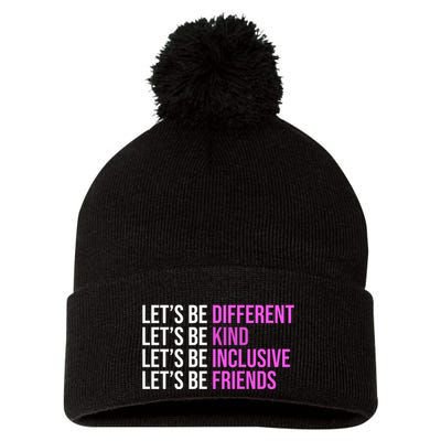 Let's Be Different Kind Inclusive Friends Pom Pom 12in Knit Beanie