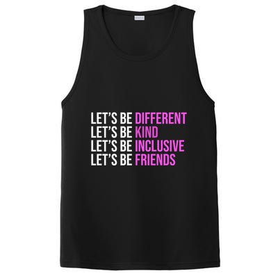 Let's Be Different Kind Inclusive Friends PosiCharge Competitor Tank
