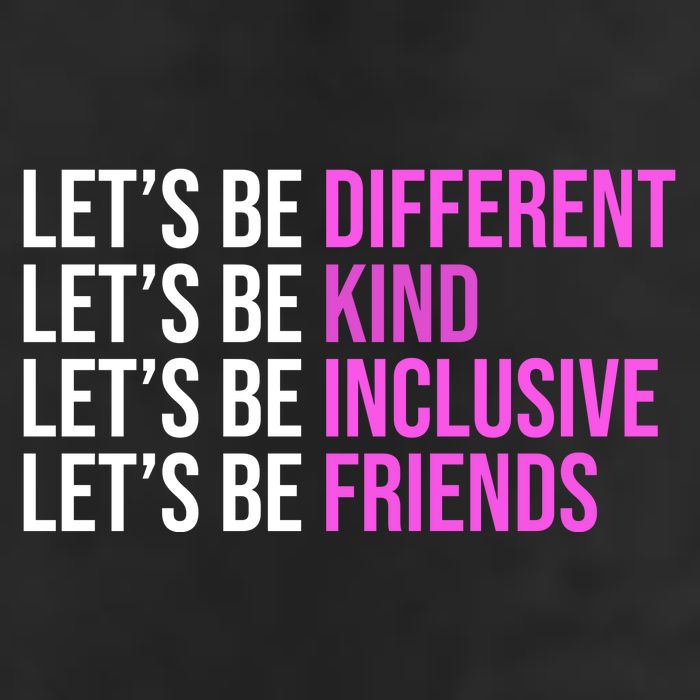 Let's Be Different Kind Inclusive Friends Golf Towel