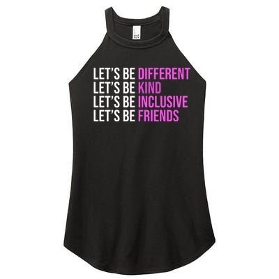 Let's Be Different Kind Inclusive Friends Women’s Perfect Tri Rocker Tank