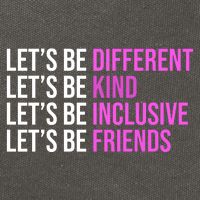 Let's Be Different Kind Inclusive Friends Cotton Canvas Backpack