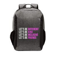 Let's Be Different Kind Inclusive Friends Vector Backpack