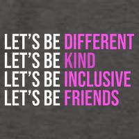 Let's Be Different Kind Inclusive Friends Vector Backpack