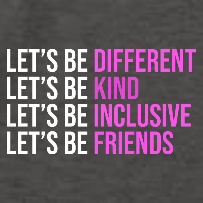 Let's Be Different Kind Inclusive Friends Vector Backpack